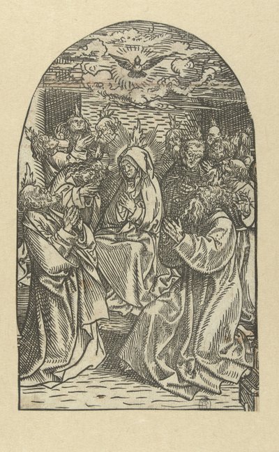 Effusion du Saint-Esprit (La Vie de Marie) - Jacob Cornelisz van Oostsanen