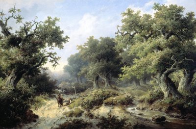 Paysage forestier avec voyageurs - Jacob Cremer