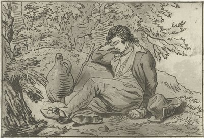 Jeune homme assis à côté d