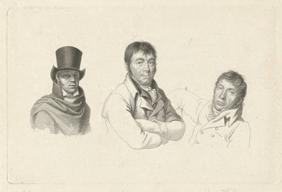 Portraits de Jan Kamphuysen, Dirk Versteegh et Hendrik de Flines - Jacob Ernst Marcus