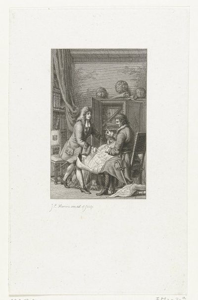 Tsar Pierre le Grand et le maire Nicolaes Witsen étudiant une carte, 1814 - Jacob Ernst Marcus
