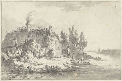 Ferme délabrée au bord d