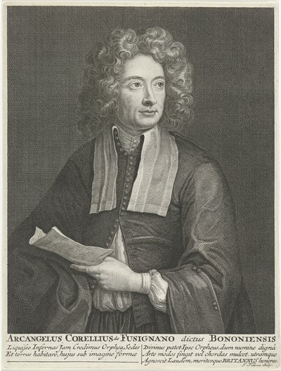 Portrait du compositeur et violoniste Arcangelo Corelli 1653-1713 - Jacob Folkema