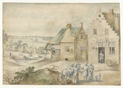 Paysage avec le Bon Samaritain - Jacob Grimmer