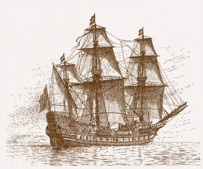 Navire amiral suédois Mars Makalös avant la bataille de Gotland-Öland, 30-31 mai 1564 - Jacob Hagg