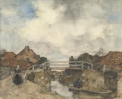 Canal hollandais, Rijswijk, seconde moitié du 19ème siècle - Jacob Henricus Maris