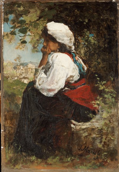 Une fille romaine - Jacob Henricus or Hendricus Maris