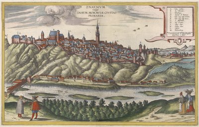 Vue de Znaymvm/Znojmo en Tchéquie - Jacob Hoefnagel