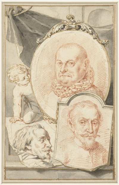 Portraits de Roelant Savery, Frans Snijders et Theodoor Rombouts - Jacob Houbraken