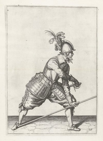 Soldat avec lance dégainant son épée, c.1600 - Jacob II de Gheyn