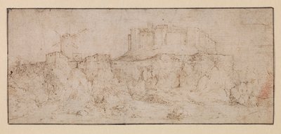 Paysage avec un château sur un rocher - Jacob I (attr.to) Savery