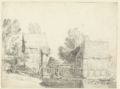 Vue de deux moulins à eau - Jacob Isaacksz van Ruisdael (school of)