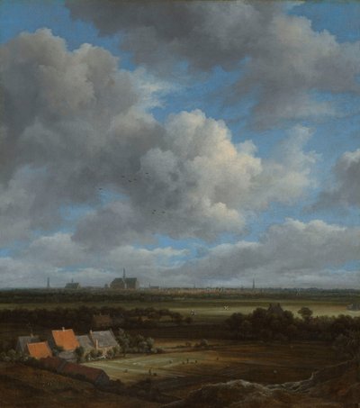 Vue de Haarlem depuis le nord-ouest, avec les champs de blanchiment au premier plan - Jacob van Ruisdael