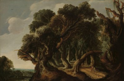 Paysage boisé - Jacob Jacobsz van Geel (signed by artist)