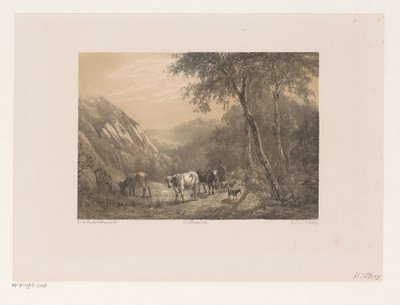 Berger avec troupeau dans les montagnes - Jacob Jan van der Maaten