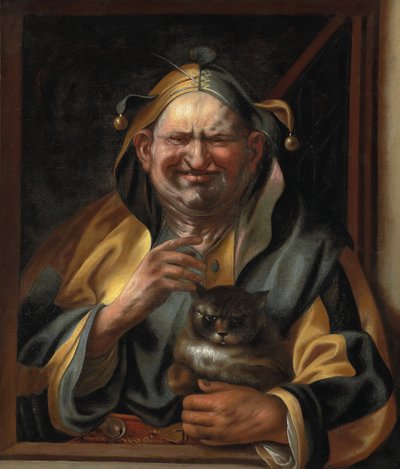 Un bouffon avec un chat - Jacob Jordaens
