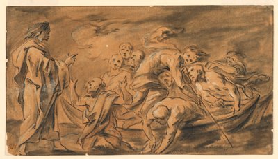 Le Christ apparaissant aux apôtres au lac de Tibériade, la pêche miraculeuse - Jacob Jordaens