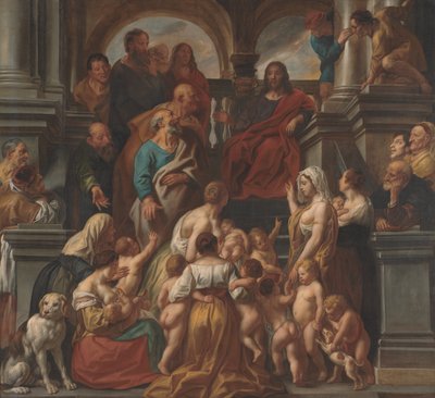 Christ bénissant les petits enfants. Laissez venir à moi les petits enfants - Jacob Jordaens