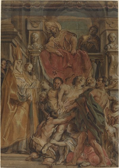 Saint Martin de Tours guérissant le serviteur de Tétrodius - Jacob Jordaens