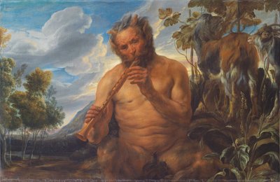 Satyre jouant de la flûte Enfance de Jupiter, vers 1639 - Jacob Jordaens