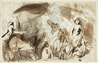 Étude pour le Sine Baccho et Cerere Friget Venus (recto); Famille de Darius devant Alexandre (verso) - Jacob Jordaens