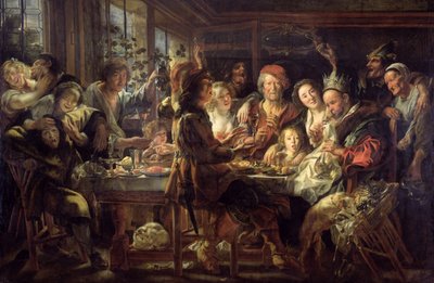 La fête des fèves (Le roi boit) - Jacob Jordaens