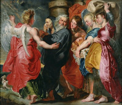 La fuite de Lot et de sa famille de Sodome après Rubens, vers 1618 - Jacob Jordaens