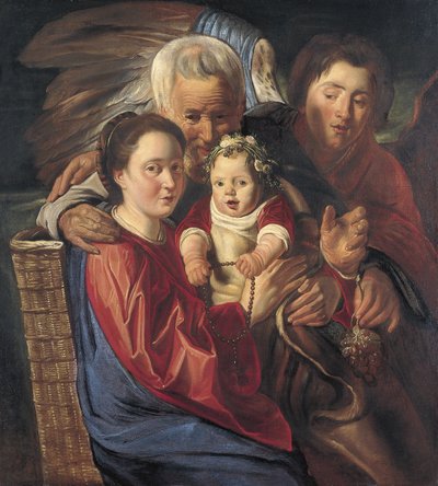 La Sainte Famille avec un ange - Jacob Jordaens