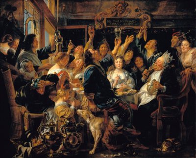 La célébration du Roi Haricot - Jacob Jordaens