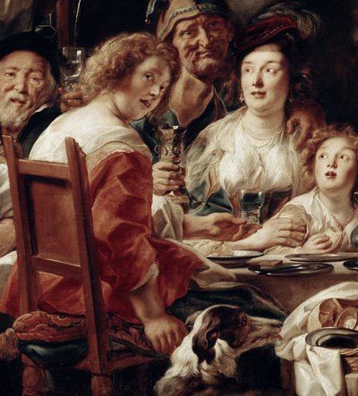 Le roi boit (détail) - Jacob Jordaens