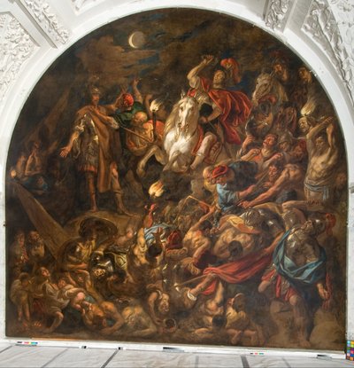 Un camp romain attaqué de nuit - Jacob Jordaens the elder
