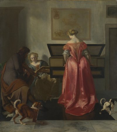 Deux femmes et un homme faisant de la musique, vers 1675 - Jacob Lucasz. Ochtervelt