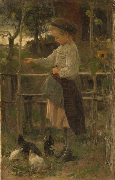 Nourrir les poules - Jacob Maris