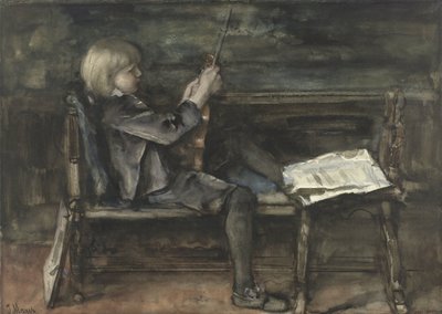Portrait de Willem Matthijs Maris, avec violon - Jacob Maris