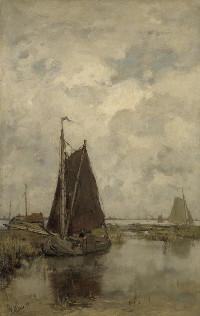 Navires par temps gris - Jacob Maris