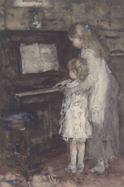 Deux filles au piano - Jacob Maris