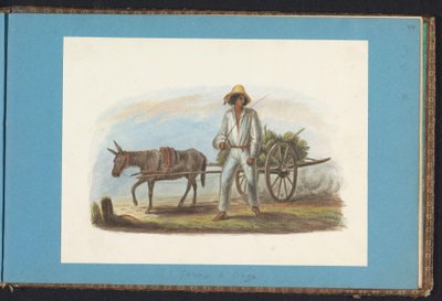 Homme avec une charrette de bananes - Jacob Marius Adriaan Martini van Geffen