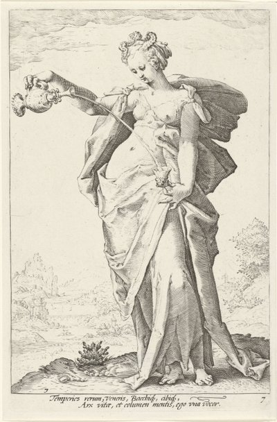 Tempérance (Temperantia) - Jacob Matham (attributed to)