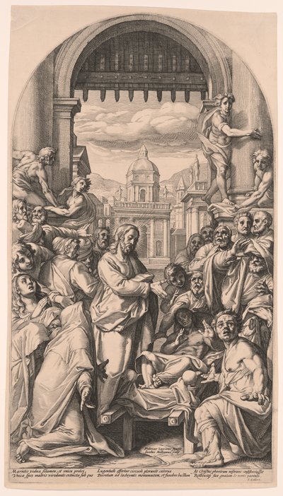 Le Christ ressuscite le fils mort de la veuve de Naïm - Jacob Matham