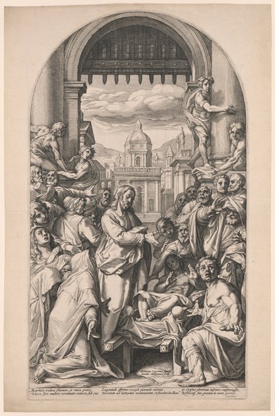 Le Christ ressuscite le fils de la veuve de Naïm - Jacob Matham
