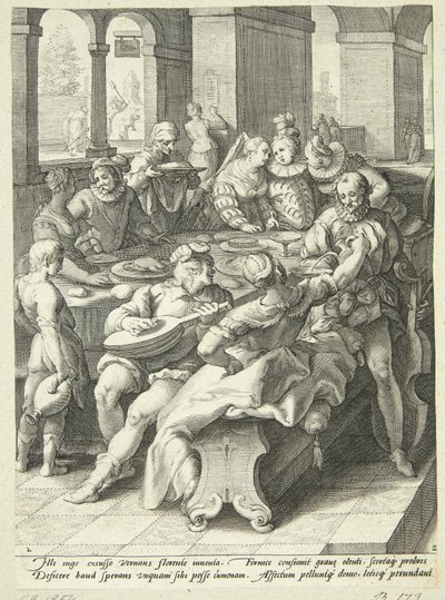 Le fils prodigue dilapide sa fortune - Jacob Matham
