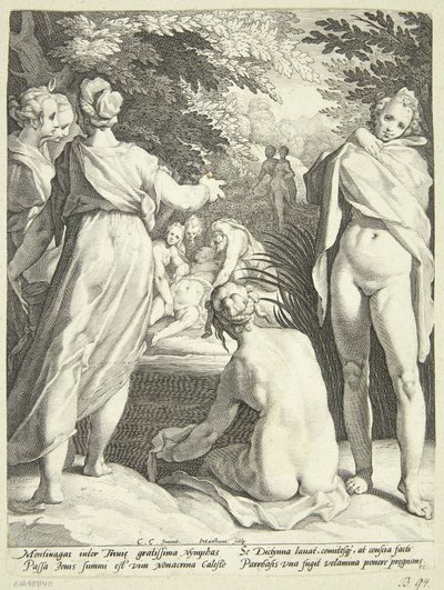Diane découvre la grossesse de Callisto - Jacob Matham