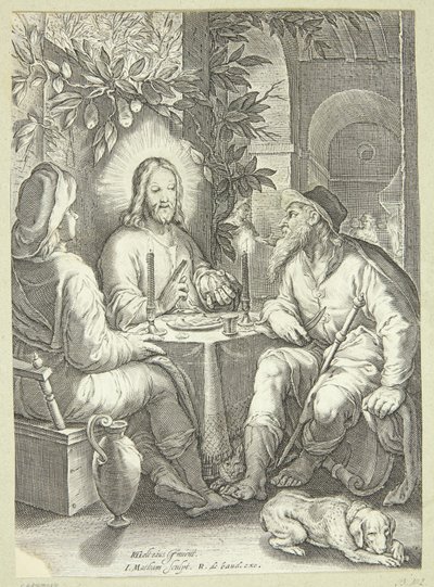 Jésus à Emmaüs - Jacob Matham