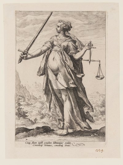 Justice, extrait de Les vertus - Jacob Matham
