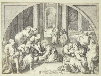 Le Christ lave les pieds des apôtres - Jacob Matham