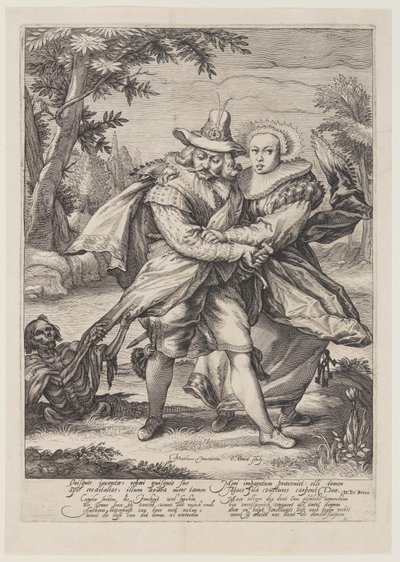 Les amants surpris par la mort - Jacob Matham