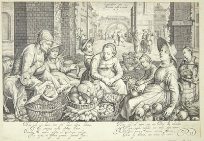 Scène de marché dans une ville - Jacob Matham