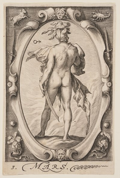 Mars, extrait des Sept Planètes - Jacob Matham