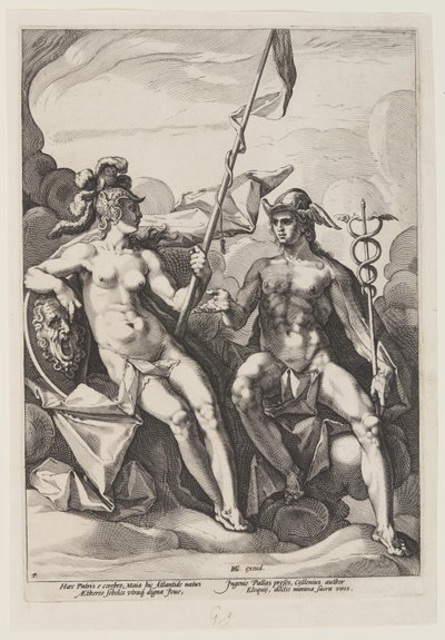 Pallas Athéna et Mercure - Jacob Matham