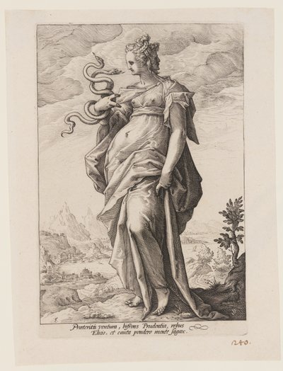 Prudence, extrait de Les vertus - Jacob Matham